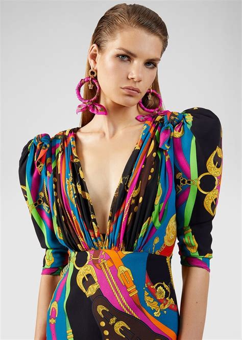 versace barocco rodeo print mini dress|Versace Barocco.